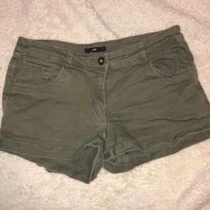 army green shorts
